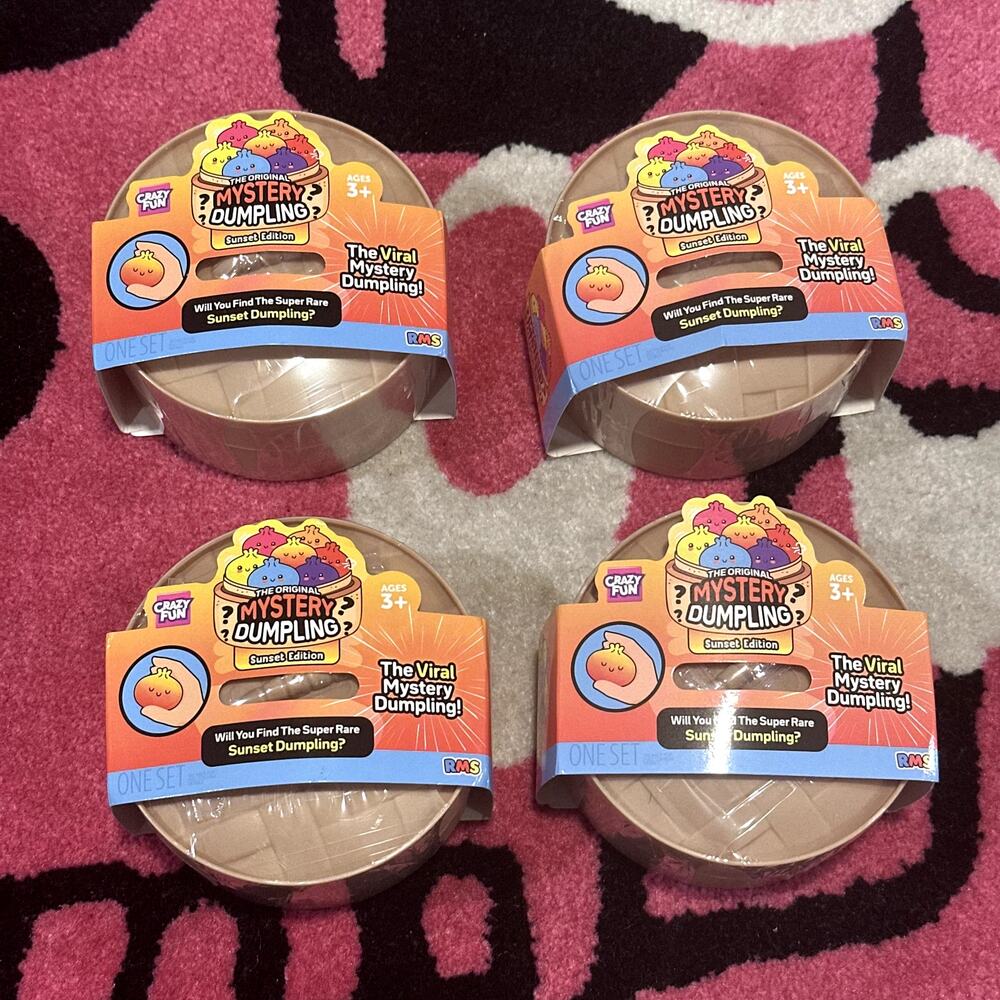 4 x Squishy Bun Mystery Dumpling Sunset Edition Blind Box – Brand New
